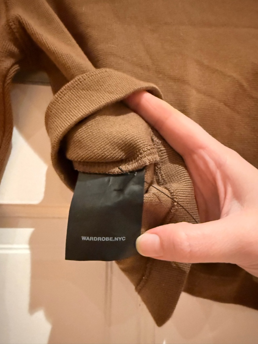 WARDROBE.NYC Brown Hailey Bieber Edition HB Long Sleeve T-Shirt - Picture 9 of 10